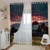 Tenda Tende Tende Personalizzate Vento Naturale Ombra Pittura Cottage Country Po 3D Per Soggiorno Finestra