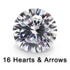 16 Hearts And 16 Arrow Cut 4~10mm Loose CZ 5A Quality White Cubic Zirconia Crystals Beads Stone Synthetic Gemstone