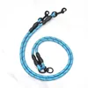 Laisse de chien un sur deux harnais multicolore en Nylon Durable accessoires de corde de Traction à rayures réfléchissantes pour animaux de compagnie petits colliers laisses