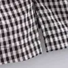 Frauen Sommer Plaid A-Line Mini Röcke ZA Plissee Bandage Fliege Süße Weibliche Elegante Straße Rock Botton Kleidung 210513