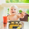 Baby Silikonplatta Grävmaskin Gullig glidplatta för småbarn Självmatande BLW-porslin BPA Gratis G1210