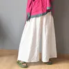 ジョニーチャーの女性の白いカジュアルワイドレッグパンツ綿の弾性ウエストズボン夏の緩い女性オリジナルパンツ210521
