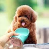 Portable Pet Water Bottle Dispenser Dog Travel Drinking Feeder Fack Bowl 350ml För Valp Utomhus Vandringsmedel