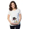 Bear Leader Mode Kvinnor Gravid Tecknad T-Shirts Maternity Kortärmad Sommar Tees Graviditet Meddelande Mamma Kläder 210708