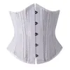 Bustiers Corsets Underbust Corset Femme 10 Acier Désossé Torse Court Respirant Dentelle Lingerie FloralWaist Cincher Waspie Plus Size