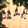 Santa Claus Gedruckt Holz Anhänger Ornamente Weihnachtsbaum Ornament DIY Holz Handwerk Kinder Geschenk für Zuhause Weihnachten Party Dekorationen