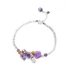 bracelets de cheville violets