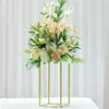 Candle Holders 14pcs)Wedding Decoration Gold Metal Flower Stand Column For Wedding Table Centerpiece Event Party 1432