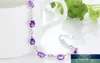 100% 925 sterling silver fashion purple crystal ladies`bracelets jewelry no fade cheap bracelet female women birthday gift Factory price expert design Quality