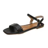 Sandaler Kvinnor 2022 Sommarläder Tjockläted Casual Designer Skor Flats Sandalias Mujer Female De Verano Platform