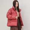 Winter Duck Down Jacket Women Ultra Light Down Coat Casual Loose Stand-Up Collar Clothes Waterproof Windproof Warm Outwear