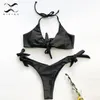 Women's Swimwear Bikinx Halter Brazilian Bikini Thong Swimsuit Female Sexy Micro Women Bathing Suit Summer 2021 Push Up Bathers Swim