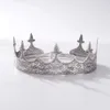 ウィークシルバーキングクラウンクローズメンズクラウンProm Party Decorations Royal Medieval Crown CostumeアクセサリーTiara Prom Party Hats x0726