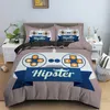 Gamepad Queen Size Size Set Moderna Gamer Duvet Capa com Pillowcase Kids Meninos Meninas Presente Bed Roupa para Decoração 210615