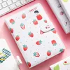 Obst-Druck-Notizbuch-Planer, magnetische Schnalle, PU-Notizbuch, jährliche Agenda, Farbillustration, Tagesplan, Kawaii-Briefpapier 210611