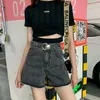 Letnie kobiety Wysoka talia Slim Denim Shorts Casual Luźna Szeroka Noga Vintage Damska 210430