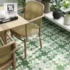 Retro green tiles 200mm kitchen bathroom wall vitrolite living room balcony garden bed and Breakfast non slip floor background ship-and-galley tile