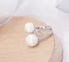 Wedding Rings 2022 Trendy Personality Star Double Pearl Ring Micro-inlaid Simple Temperament Index Finger