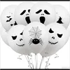 Evenement Feestelijke Feestartikelen Home Garden Halloween Set Halloweeeen Ghost Flag Banner Zwart Oranje Kwastje Decoratie Ballon Layout Drop Deli