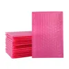 50Pcs Plastic Small Bubble Mailers Red Poly Mailing Bags Envelopes With Shockproof Green Bubble309r