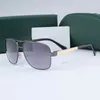 Topkwaliteit zonnebril Luxe merkontwerp Klassieke krokodillenbril Mode Adumbral Polariserende UV400 Goggle Aluminium frame met Ori2399432