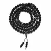 Smycken rostfritt stål tillbehör 108 buddhistisk bön mala armband tiger ögon sten vit tall agat halsband