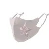 Masque en tissu de soie glacée étoile colorée diamant, lavable, anti-poussière, respirant, crème solaire Flash H89X726