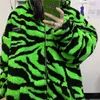 Damesjassen 2022 Dames Winter Faux Bont Teddybeer Jas Dikke Oversized Lange Zebra Kleur Losse Jas