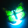 Pegatinas de pared de mariposa LED 3D lámpara de luz nocturna calcomanías brillantes pegatina decoración de la casa decoración de escritorio de fiesta en casa