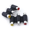 Adaptador do acoplador do acoplador do conector de Jack Triple 3rca Av Adaptador de extensão do vídeo de áudio para multimídia