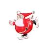 Brooches de Natal Pins Bonito Santa Snowman Claus Chapéu Luvas Bells Socks Penguin Candy Enamel Pin Crachás Broche para Mulheres Presente