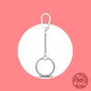 Enkel 925 Sterling Silver Moment Key Ring Small Bag Charm Holder Fit Charm för kvinnliga smycken Making Gift248Q2229847