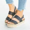 Vrouwen Sandalen Platform Wedge Zomer Hoge Hakken Casual Mode Vrouwelijke Gesp Plus Size Schoenen