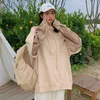 Deeptown kawaii hoodies koreanska stil sweatshirt kvinnor våren mode damer bomull långärmad topp streetwear splice hoody 210816