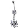 D0109 Flower Belly Navel Ring Mix Kleuren