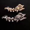 Bohemian KEIN Piercing Kristall Strass Schmetterling Ohr Manschette Wrap Stud Clip Ohrringe Für Frauen Mädchen Trendy Ohrringe Schmuck 1 Stück