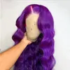 Женский парик парики фиолетовый кружевной парики для термостойкого бесчувственного