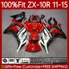 Molde de inyección para KAWASAKI NINJA ZX-10R ZX 10R Rojo brillante 1000CC 10 R 2011-2015 Cuerpo 101No.150 ZX1000 C ZX-1000 2011 2012 2013 2014 2015 ZX10R 11 12 13 14 15 Carenado OEM