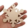 Decorazioni natalizie 10 pezzi Albero appeso Ciondolo in legno creativo Fette di legno naturale Ornamento natalizio a forma di fiocco di neve