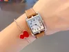 23mm artesanal letra de couro genuíno logotipo wristwatch Nantucket quadrado digital relógio para senhora meninas luxo marca mulheres relógio