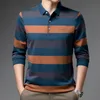 SOLOWO Yeni Varış Moda Erkekler Polo Gömlek Pamuk Çok renkli Sonbahar Uzun Kollu Yaka Gömlek Adam Için Fit Ince Giyim