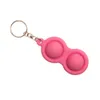 Simples Dimple Brinquedo Keychain Empurre Bubble Fidget Brinquedos Chaveiro Titular Saco Pingente Relevo Stree