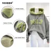 Needbo Milf Hoodie's Sweatshirts Letter Print Lamb Wol Pullovers Losse Koreaanse stijl Jacket Volledige mouw Casual Tops 210728