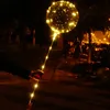 LED Balloon Transparent Lighting BOBO Ball Balloons with 70cm Pole 3M String Balloon Xmas Wedding Party Decoration RRB12831