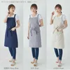High Quality 100% Cotton Kitchen Chef Apron With Pocket Women Bib For Cooking Baking Crafting Work Shop BBQ 210629