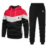 Winter Designer Dressit Męskie Kurtka Mężczyźni Zestawy sportowe Bawełniane Kapturem + Spodnie Sportowe Kostium Casual Bluzy Sport Man City Jogging Ubrania E4ID #