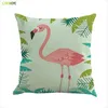 Nordic flamingo folha tropical almofada flor lance travesseiro caso 1pcno enchimento decoração para casa sofá almofada decorativa decorativa2667875343