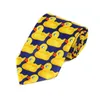 Мужчины женщины смешные желтые утки напечатанные галстуки имитация шелковый косплей партии деловой костюм галстуки галстуки шоу свадьба