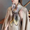 70% Cachemire 30% Soie Écharpe Femmes Mode Boho Ethnique Style Tribal Châle Double Face Paisley Fleur Foulard Étole 135 * 135cm Q0828