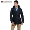 Holyrising Men Trench Coat Slim Coats Casual Streetwear Windbreak Mens Clothing Shorts Vintage Overcoat Size S-4XL 18746-5 211011